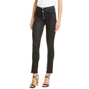Veronica Beard | Debbie High Waisted Skinny Black Coated Jeans Women's Size 32